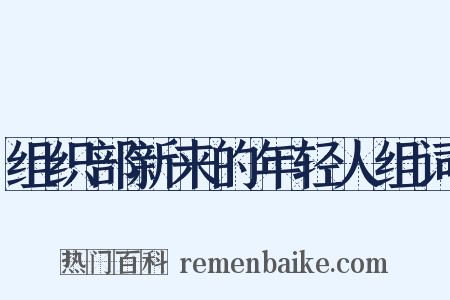 组织部新来的年轻人组词是什么意思的图片